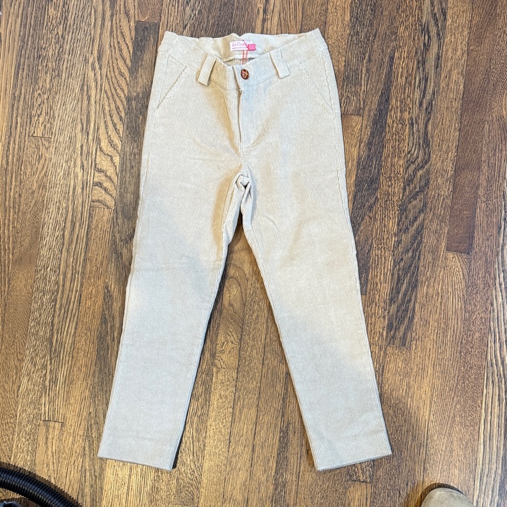 NWT La Coqueta Kids Tan Corduroy Pants